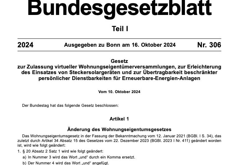 Pressemitteilung: Das „Recht aufs Balkonkraftwerk“ gilt ab heute